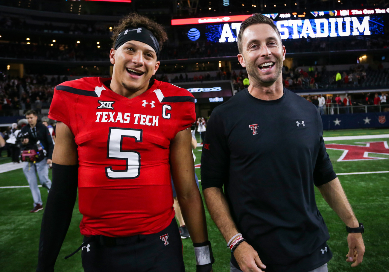 With Kingsbury, who was himself a prolific Air Raid QB at Texas Tech (and who threw all of two passes in the NFL).